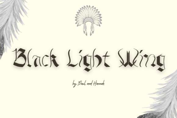 Black Light Wing: A Font for Editorial Elegance