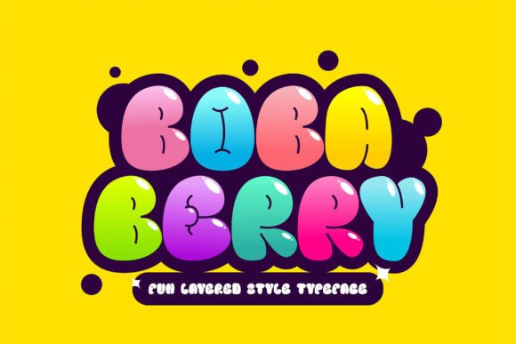 Boba Berry Font: A Playful Display Font for Creative Projects