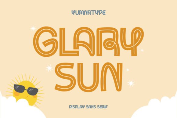 Glary Sun: A Bold Display Font for Dynamic Web Design