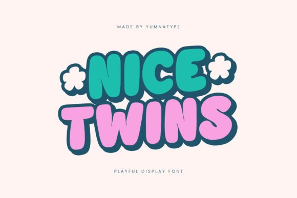 Nice Twins: A Bold Display Font for Creative Crafters and Product Designers
