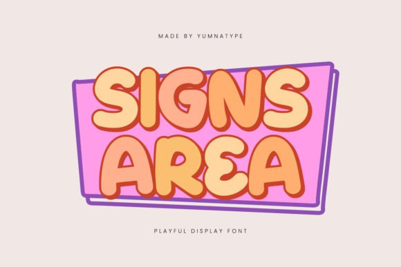 Signs Area: A Bold Display Font for Impactful Web Design