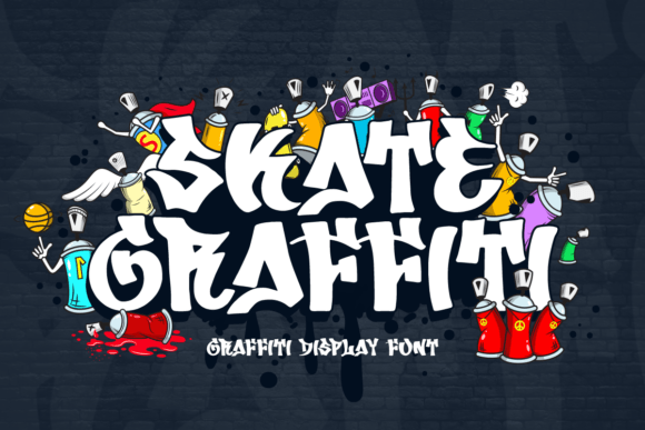 Skate Graffiti: A Bold Display Font for Web Design and Branding